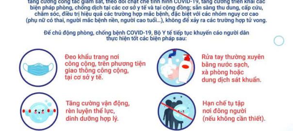 khuyến cáo các biện pháp PC dịch covid-19